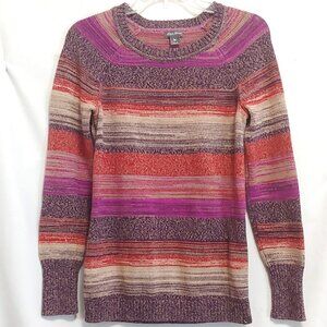 EDDIE BAUER Women's Knit Multi Color Long Sleeve Cotton Sweater.